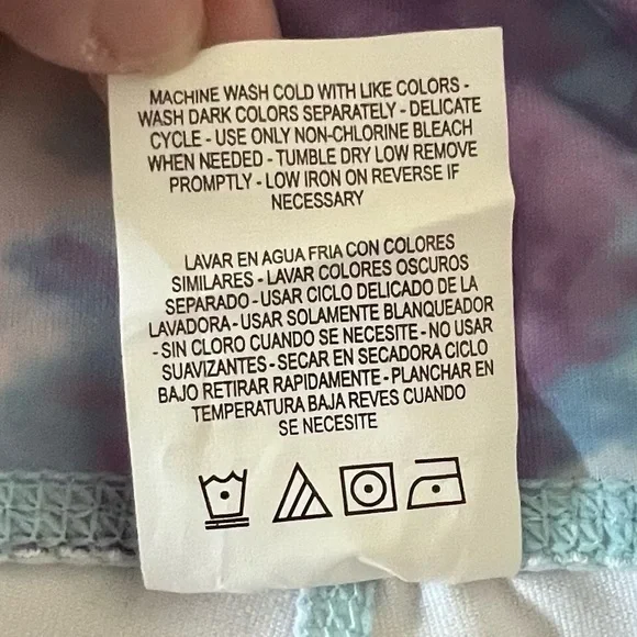 APANA Tie-Dye Leggings Blue & Purple Pants NWT Sz Large - Picture 9 of 10